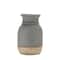 Gray & Beige Dual-Tone Ceramic Candle Holder Set